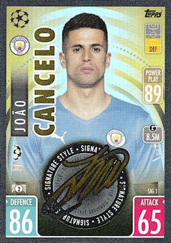 Joao Cancelo Manchester City 2021/22 Topps Match Attax ChL Extra Signature Style #SIG01