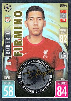 Roberto Firmino Liverpool 2021/22 Topps Match Attax ChL Extra Signature Style #SIG03