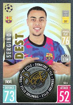 Sergino Dest FC Barcelona 2021/22 Topps Match Attax ChL Extra Signature Style #SIG06