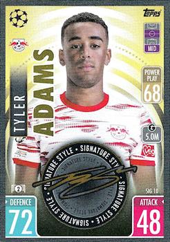 Tyler Adams RB Leipzig 2021/22 Topps Match Attax ChL Extra Signature Style #SIG10