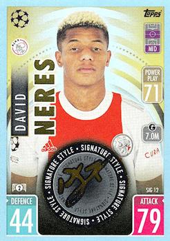 David Neres AFC Ajax 2021/22 Topps Match Attax ChL Extra Signature Style #SIG12