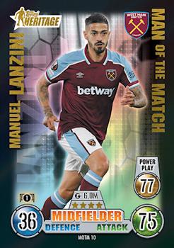 Manuel Lanzini West Ham United 2021/22 Topps Match Attax ChL Extra Topps Heritage Man of the Match #MOTM10