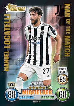 Manuel Locatelli Juventus FC 2021/22 Topps Match Attax ChL Extra Topps Heritage Man of the Match #MOTM21
