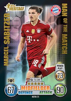 Marcel Sabitzer Bayern Munchen 2021/22 Topps Match Attax ChL Extra Topps Heritage Man of the Match #MOTM25