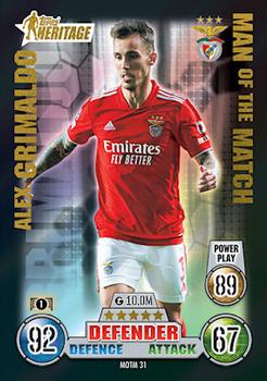 Alex Grimaldo SL Benfica 2021/22 Topps Match Attax ChL Extra Topps Heritage Man of the Match #MOTM31