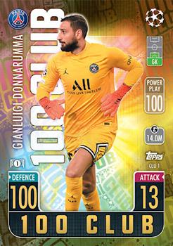 Gianluigi Donnarumma Paris Saint-Germain 2021/22 Topps Match Attax ChL Extra 100 Club #CLU01