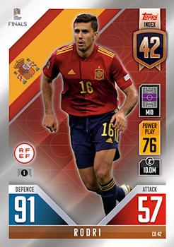 Rodri Spain Topps Match Attax 101 Road to UEFA Nations League Finals 2022 Countdown #CD42
