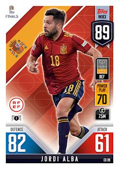 Jordi Alba Sweden Topps Match Attax 101 Road to UEFA Nations League Finals 2022 Countdown #CD89