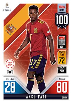 Ansu Fati Spain Topps Match Attax 101 Road to UEFA Nations League Finals 2022 Countdown #CD100