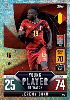 Jeremy Doku Belgium Topps Match Attax 101 Road to UEFA Nations League Finals 2022 Young Players to Watch #YP03