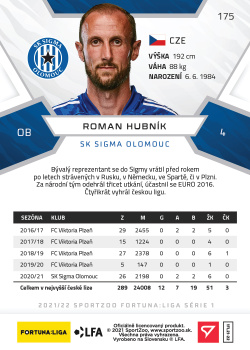 Roman Hubnik Sigma Olomouc SportZoo FORTUNA:LIGA 2021/22 1. serie #175