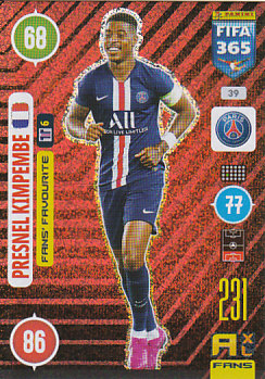 Presnel Kimpembe Paris Saint-Germain 2021 FIFA 365 Fans' Favourite #39