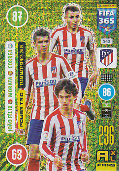 Joao Felix / Alvaro Morata / Angel Correa Atletico Madrid 2021 FIFA 365 Power Trio #243