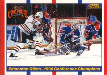 Campbell Conference Champions Edmonton Oilers Score 1990/91 American #369