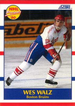 Wes Walz Boston Bruins Score 1990/91 American #418