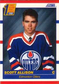 Scott Allison Edmonton Oilers Score 1990/91 American #424
