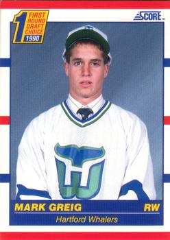 Mark Greig Hartford Whalers Score 1990/91 American #431