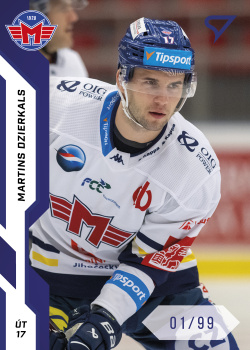 Martins Dzierkals Ceske Budejovice Tipsport ELH 2022/23 SportZoo 1. serie Blue /99 #45