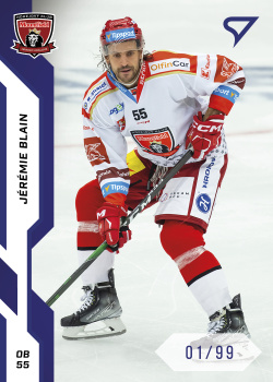 Jeremie Blain Hradec Kralove Tipsport ELH 2022/23 SportZoo 1. serie Blue /99 #75