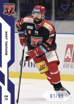 Bohumil Jank Hradec Kralove Tipsport ELH 2022/23 SportZoo 1. serie Blue /99 #76