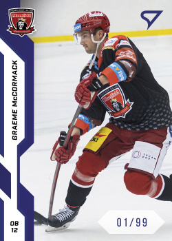 Graeme McCormack Hradec Kralove Tipsport ELH 2022/23 SportZoo 1. serie Blue /99 #77