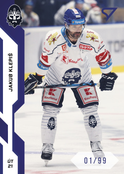 Jakub Klepis Kladno Tipsport ELH 2022/23 SportZoo 1. serie Blue /99 #247