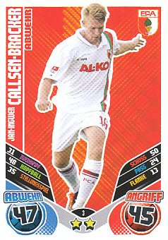 Jan-Ingwer Callsen-Bracker FC Augsburg 2011/12 Topps MA Bundesliga #3