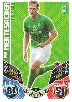 Per Mertesacker Werder Bremen 2011/12 Topps MA Bundesliga #39