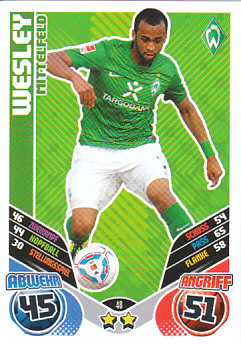 Wesley Werder Bremen 2011/12 Topps MA Bundesliga #48