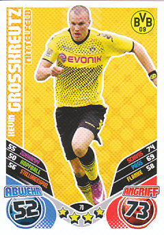 Kevin Grosskreutz Borussia Dortmund 2011/12 Topps MA Bundesliga #70