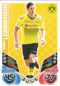Robert Lewandowski Borussia Dortmund 2011/12 Topps MA Bundesliga #71