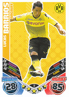 Lucas Barrios Borussia Dortmund 2011/12 Topps MA Bundesliga #72