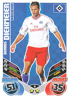 Dennis Diekmeier Hamburger SV 2011/12 Topps MA Bundesliga #95