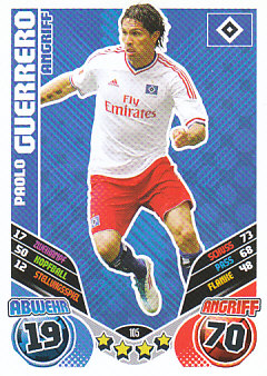 Paolo Guerrero Hamburger SV 2011/12 Topps MA Bundesliga #105