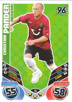 Christian Pander Hannover 96 2011/12 Topps MA Bundesliga #113