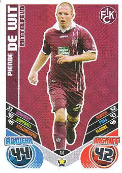 Pierre De Wit 1. FC Kaiserslautern 2011/12 Topps MA Bundesliga #152