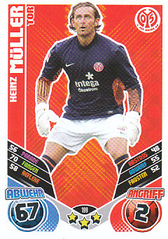 Heinz Muller 1. FSV Mainz 05 2011/12 Topps MA Bundesliga #199