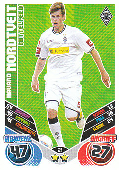 Havard Nordtveit Borussia Monchengladbach 2011/12 Topps MA Bundesliga #224
