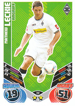 Mathew Leckie Borussia Monchengladbach 2011/12 Topps MA Bundesliga #232