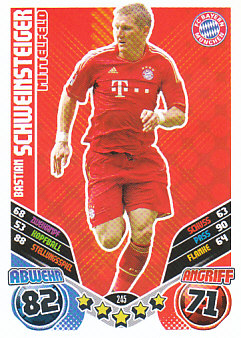 Bastian Schweinsteiger Bayern Munchen 2011/12 Topps MA Bundesliga #245