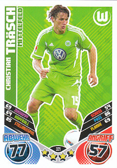 Christian Trasch VfL Wolfsburg 2011/12 Topps MA Bundesliga #321