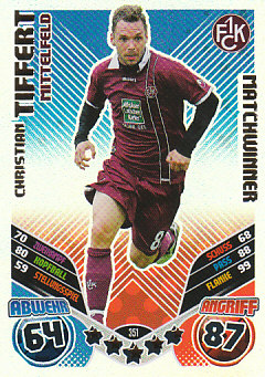 Christian Tiffert 1. FC Kaiserslautern 2011/12 Topps MA Bundesliga Match Winner #351