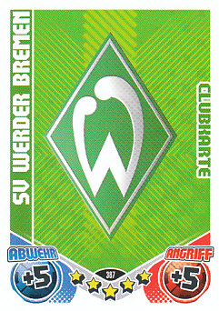 Emblem Werder Bremen 2011/12 Topps MA Bundesliga Clubkarten #387