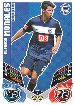 Alfredo Morales Hertha Berlin 2011/12 Topps MA Bundesliga Update #6