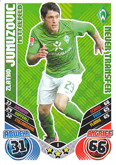 Zlatko Junuzovic Werder Bremen 2011/12 Topps MA Bundesliga Update Neuer Transfer #8