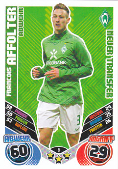 Francois Affolter Werder Bremen 2011/12 Topps MA Bundesliga Update Neuer Transfer #9