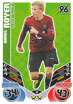 Daniel Royer Hannover 96 2011/12 Topps MA Bundesliga Update #20
