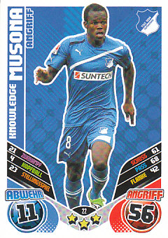 Knowledge Musona TSG 1899 Hoffenheim 2011/12 Topps MA Bundesliga Update #22