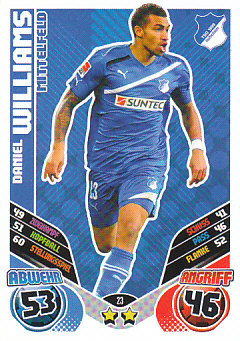 Daniel Williams TSG 1899 Hoffenheim 2011/12 Topps MA Bundesliga Update #23