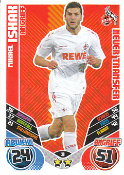 Mikael Ishak 1. FC Koln 2011/12 Topps MA Bundesliga Update #30